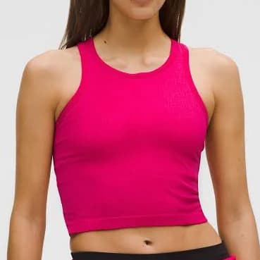 Lululemon Ebb to Street Cropped Racerback Tank Top with Light Support