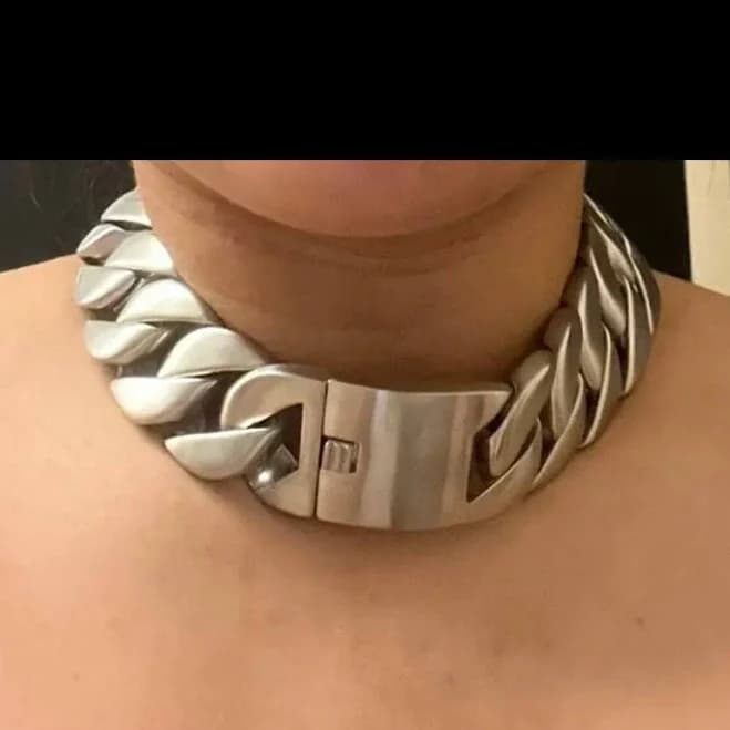 Chunky Silver ID Necklace