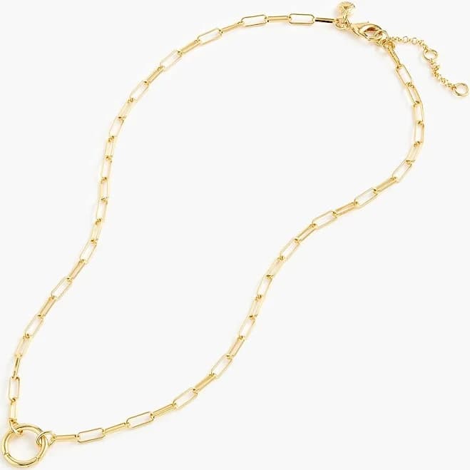 J.Crew Women's Paper-clip Charm Chainlink Necklace