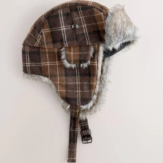 Men's Check Trapper Hat