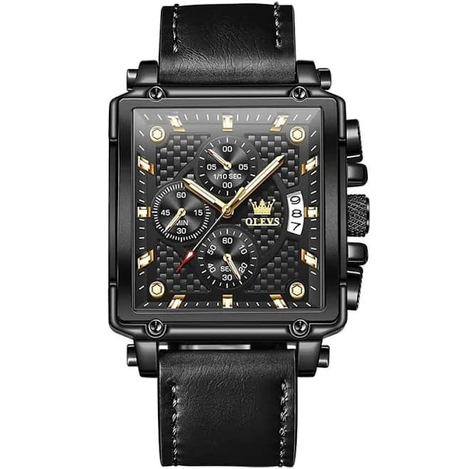 Olevs Square Quartz Waterproof Wristwatch