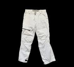 G-Star Rare Vintage G Star white biker zip cargo pants double knee | Grailed