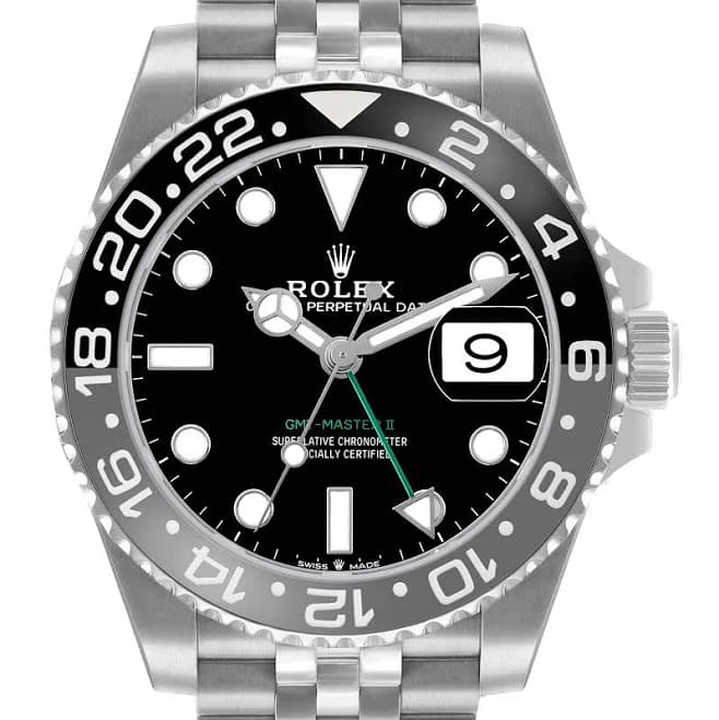 Rolex GMT Master II Black Gray Bruce Wayne Bezel Mens Watch 126710 Unworn at SwissWatchExpo