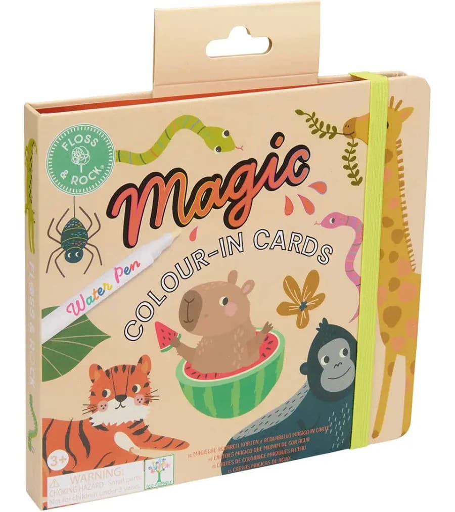Floss & Rock Jungle Water Magic Color-In Cards
