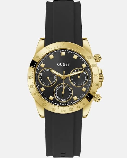 Men's Silicone Chronograph Watch with Tachymeter Bezel