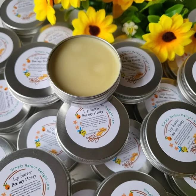 Honey Royal Jelly,Propolis Lip Butter.All-Natural Hydrating Lip Balms.Shea,Kokum,Mango Butters Lip Balms. Soothing,calming Lip,Nails Butters