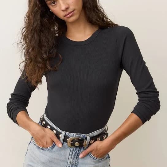 Women's Marine Layer Long Sleeve Lexi Rib Sun-In Crew Tee