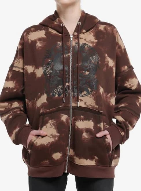 Daisy Street Skull Graphic Hoodie