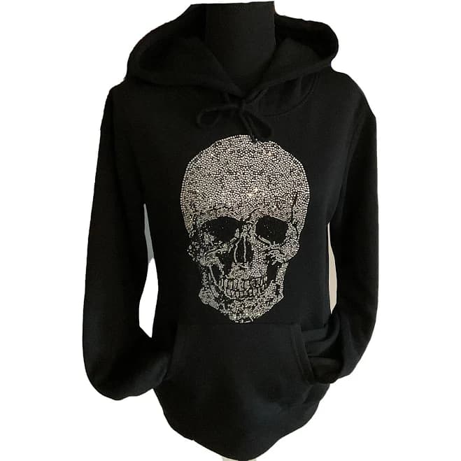 Skull Rhinestone Hoodie