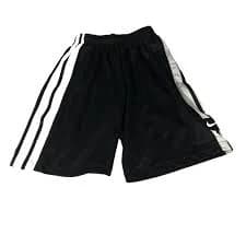 Nike men's White striped Basketball Shorts M Black