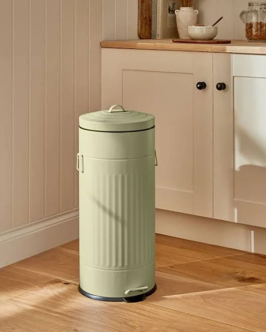 Unisex NEXT 30L Vintage Ribbed Soft Close Bin