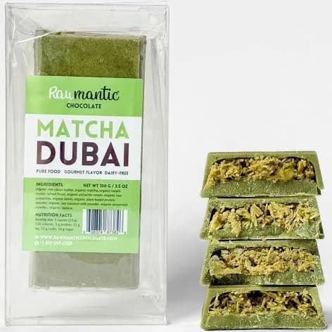 Matcha Pistachio Dubai Chocolate Bar | Plant-Based