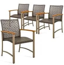 Costway Patio Dining Chairs (Set of 4)