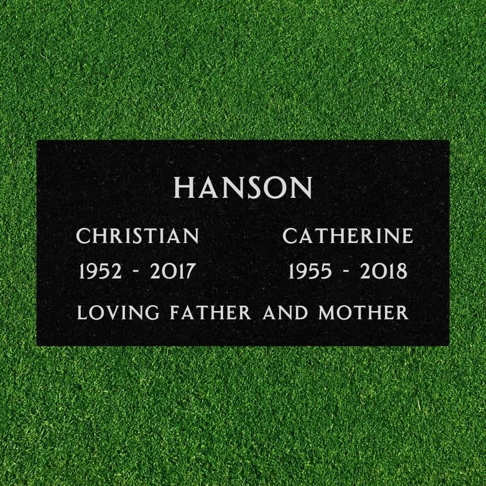 Flat Grave Marker with Border
