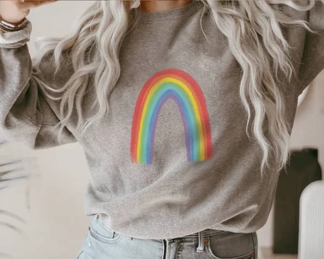 LGBTQ Pride Rainbow Graphic Sweatshirt