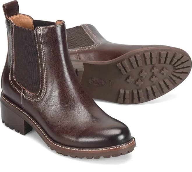 Sofft Martha Women's Leather Block Heel Chelsea Boots