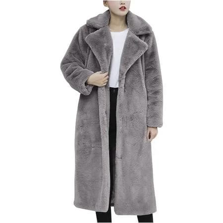 Women's Slim Fit Faux Fur Parka with Hood