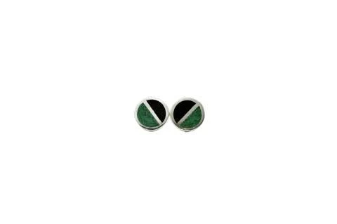 Sterling Silver Geometric Circles Ear Studs