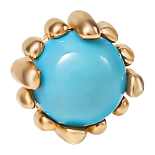 14kt Gold Faux Turquoise Nose Stud