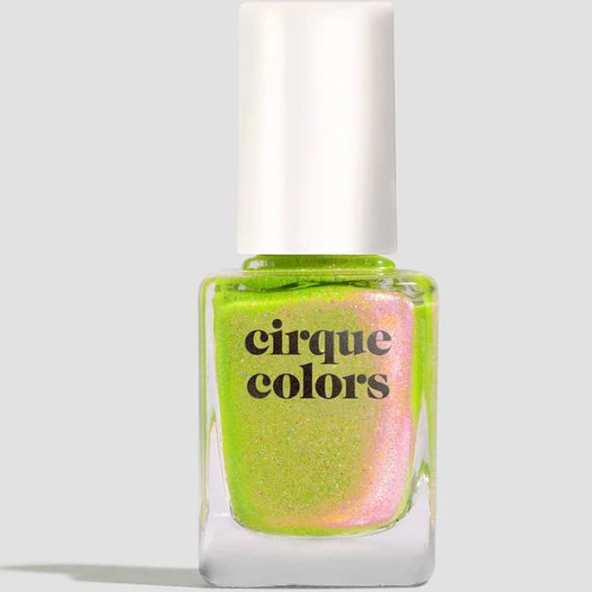 cirque colors Acid Green Shimmer Shimmergraphic Nail Polish