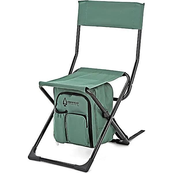 Arrowhead Outdoor Foldable Chair with Insulated Cooler