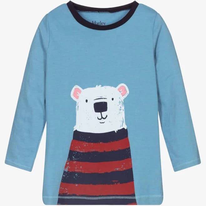 Hatley Boys' Polar Bear Long Sleeve T-Shirt