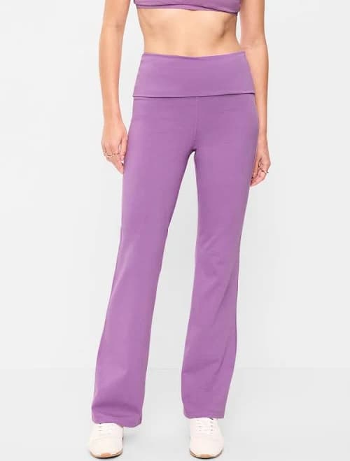 Old Navy Women's High-Waisted Fold-Over Bootcut Leggings
