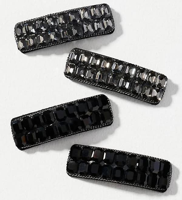 Anthropologie Gem Barrette Set of 4