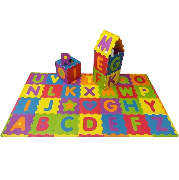 Abc Foam Playmat Learning Toy Set 28 Interlocking Pieces Multi-color