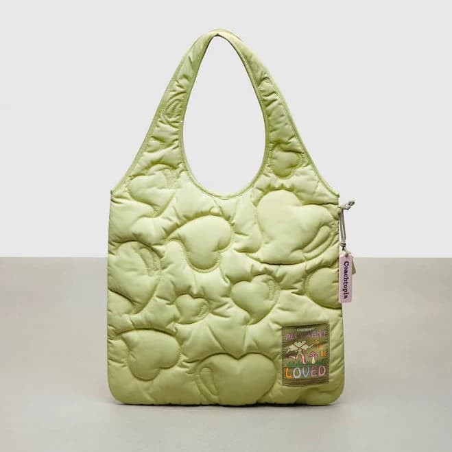 Coachtopia Loop Quilted Heart Flat Tote