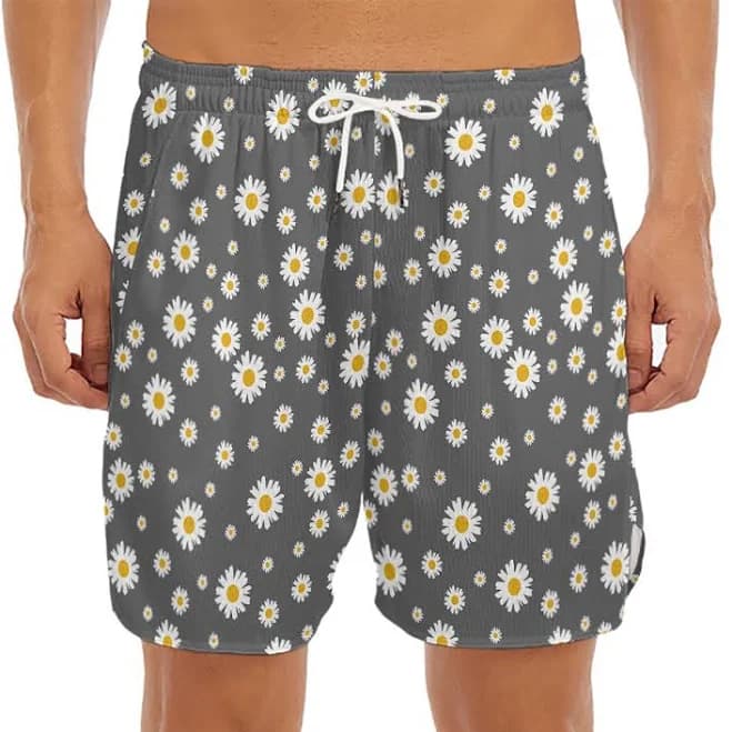 Daisy Floral Split Running Shorts