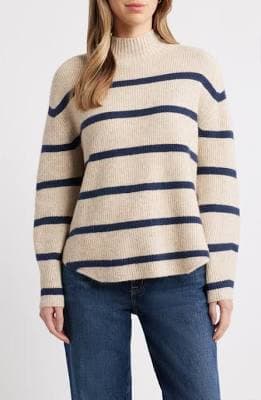 Caslon Shirttail Mock Neck Sweater