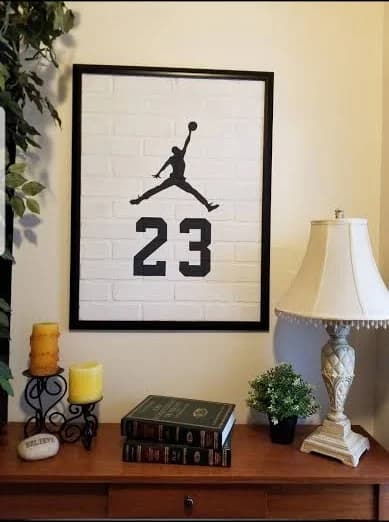 Jordan Brand Jumpman Logo Brick Wall Art