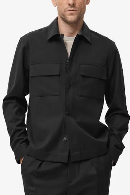 MANGO Men's Flannel Pocket Overshirt