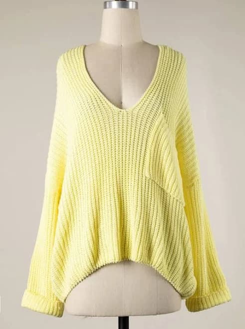 Miracle Oversized V-Neck Soft Knit Sweater