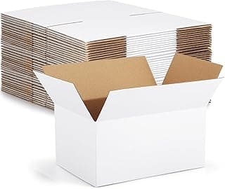 10x7x5-Small-Shipping-Boxes-30-Pack-White-Corrugated-Box-Mailers, Cardboard Boxes for Packaging Small Business, Mailing