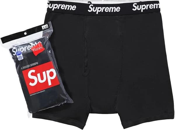 Supreme X Hanes Boxer Briefs - Black