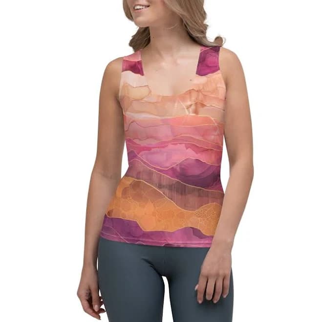 Women's Boho Tie Dye Tank Top