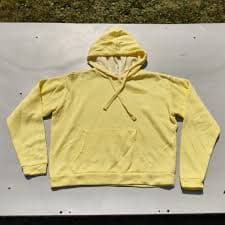yellow hoodie Sunny Yellow Hoodie Sweatshirt with... | Depop