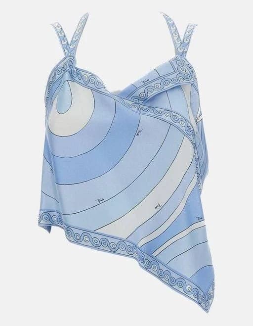 Emilio Pucci Iride-Print Silk Top