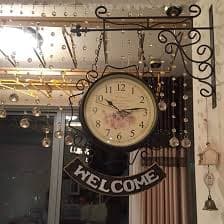 Amazon.com: ZJYWMM Waterproof Outdoor Clock Garden Clocks, 10 Inch Double Sided Outdoor Wall Clock Retro Outdoor Clocks Battery Operated Silent Outside Clocks White : Patio, Lawn & Garden