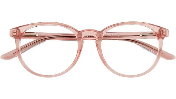 Online Pink Round Plastic Eyeglasses
