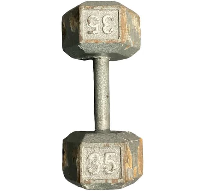 Brybellyholdings SWGT-308 35 lbs. Cast Iron Hex Dumbbell