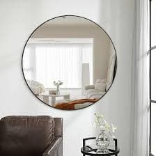 Amazon.com: Tanmicoshomy Round Black Mirror 30 in, Wooden Framed Wall Mirrors with Tempered Glass-Shatterproof for Bathroom Bedroom Living Room or Entryway(30" Black) : Home & Kitchen