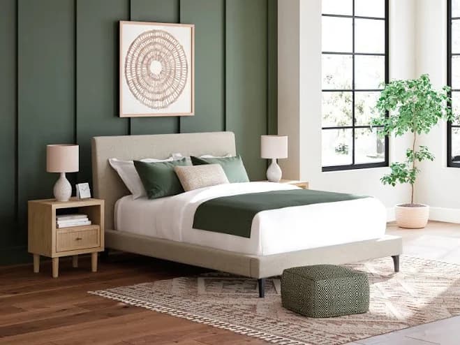 Ashley Cielden Upholstered Bed With Roll Slats
