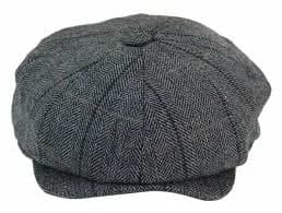 Cavani Mens Peaky Blinders Hat Grey Newsboy 8 Panel Gatsby Flat Baker