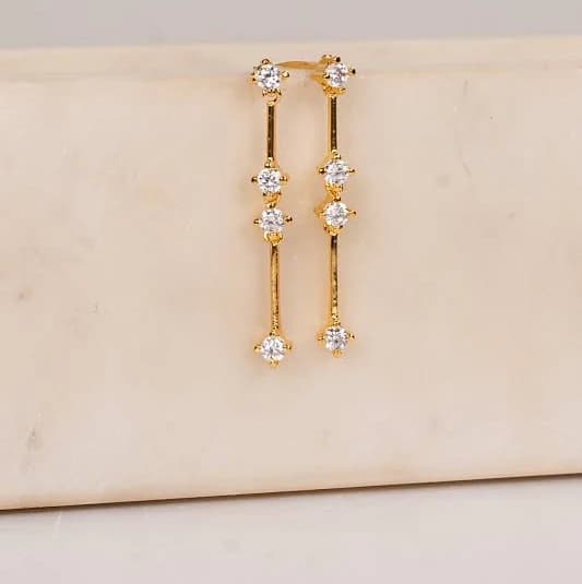 Dress Up Rhinestone Drop Earrings
