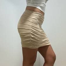 Indah | Skirts | Indah Tan Ruched Pencil Skirt | Poshmark