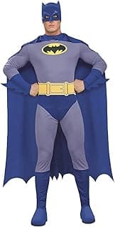 Men's Batman The Brave and The Bold Adult Batman Costume, Blue/Grey, Large