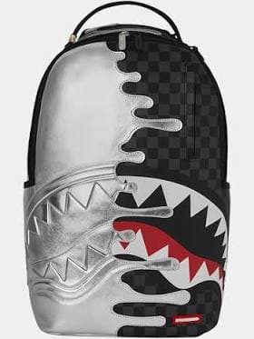 Sprayground Silver Side Drip Backpack